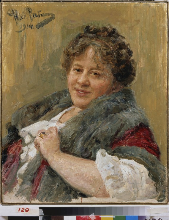 Portrait of the author Tatyana Shchepkina-Kupernik (1874-1952) od Ilja Efimowitsch Repin