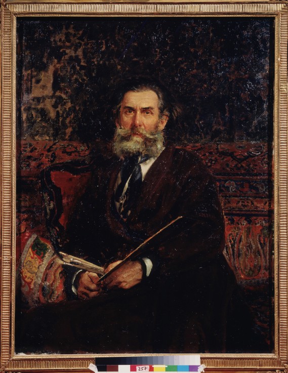 Portrait of the artist Alexei Bogolyubov (1824-1896) od Ilja Efimowitsch Repin