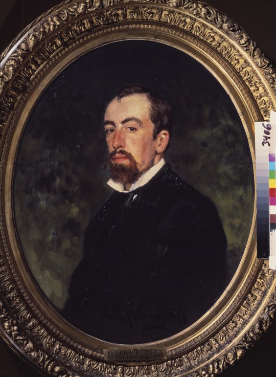 Portrait of the artist Vasili Polenov (1844-1927) od Ilja Efimowitsch Repin