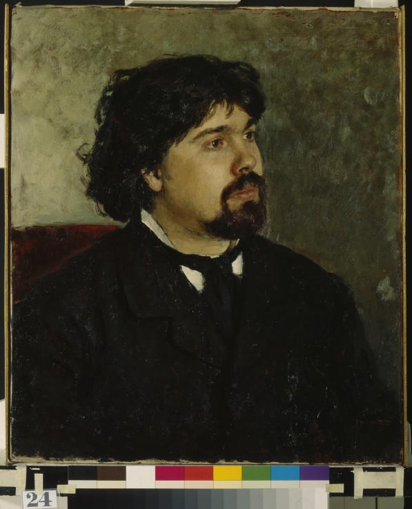 Portrait of the artist Vasily Surikov (1848-1916) od Ilja Efimowitsch Repin