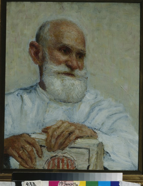 Portrait of the physiologist, psychologist, and physician Ivan P. Pavlov (1849-1936) od Ilja Efimowitsch Repin