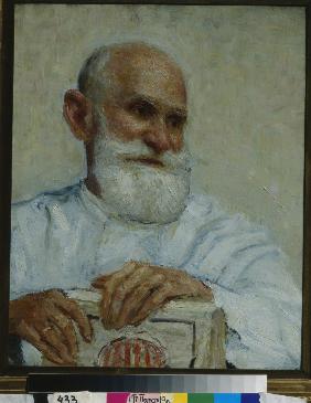 Portrait of the physiologist, psychologist, and physician Ivan P. Pavlov (1849-1936)