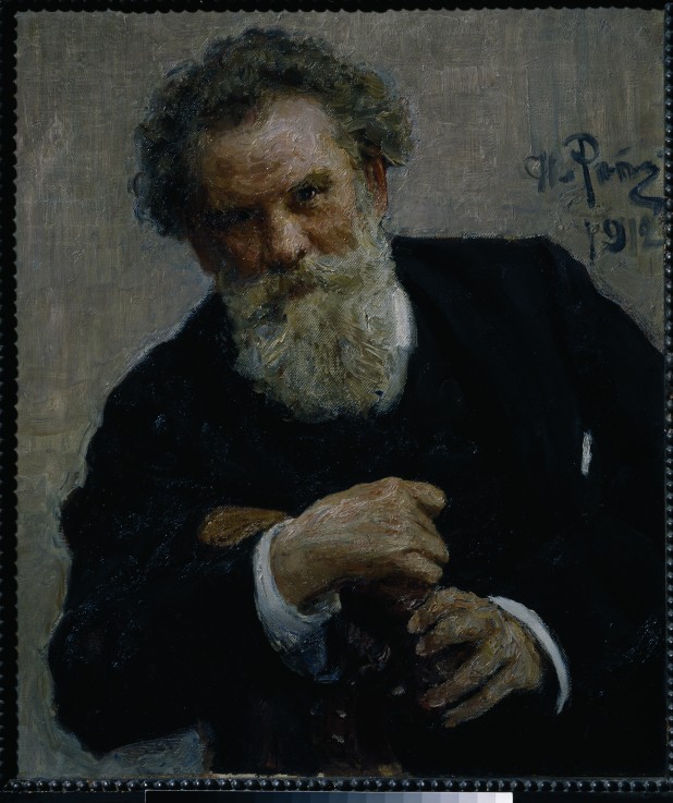 Portrait of the author Vladimir Korolenko (1853-1921) od Ilja Efimowitsch Repin