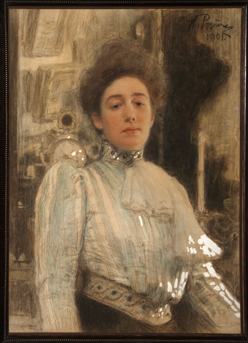 Portrait of Alexandra Pavlovna Botkina (1867-1959) od Ilja Efimowitsch Repin