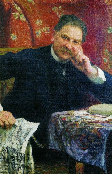 Portrait of Y.M. Vengerov od Ilja Efimowitsch Repin