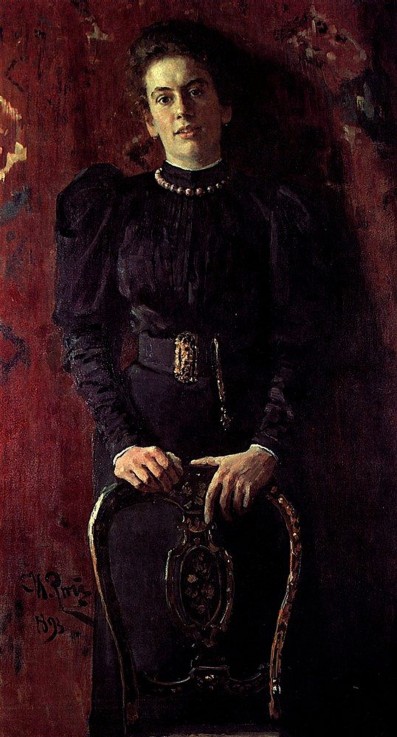 Portrait of Tatyana Sukhotina-Tolstaya od Ilja Efimowitsch Repin