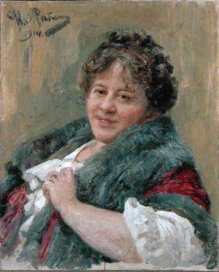 Portrait of Tatiana Olga Shchepkina-Kupernik (1874-1952) od Ilja Efimowitsch Repin