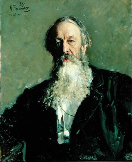 Portrait of Vladimir Stasov (1824-1906) od Ilja Efimowitsch Repin