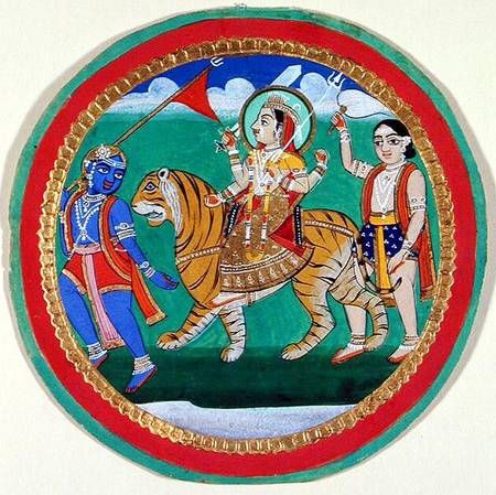 The Deva with Shiva and Bhairava od Indian School