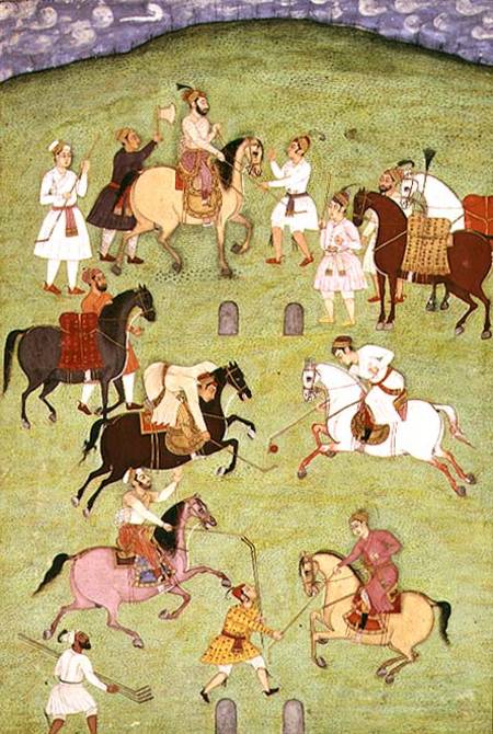 A Game of Polo, from the Large Clive Album od Indian School