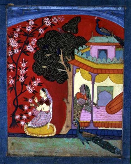 A Lady Plucking Blossoms, Southern Rajasthan or Deccan od Indian School