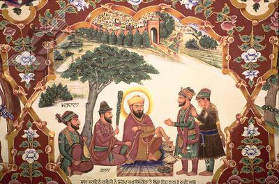 Religious painting at Gurudwara Baba Atalti od Indian School