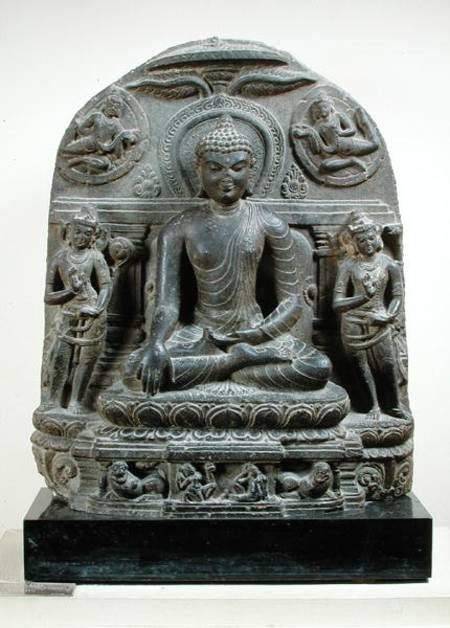 Seated Buddha in meditation od Indian School