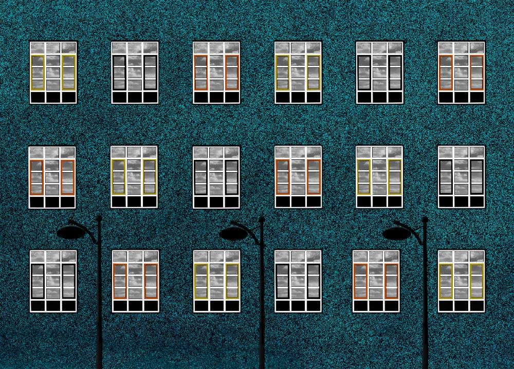 Composition with windows od Inge Schuster