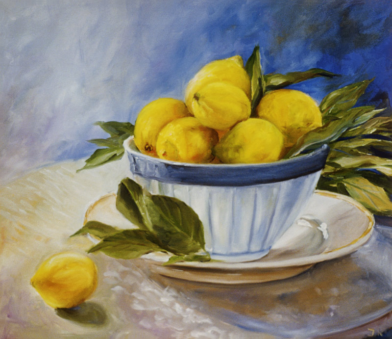 Lemons in a bowl od Ingeborg Kuhn