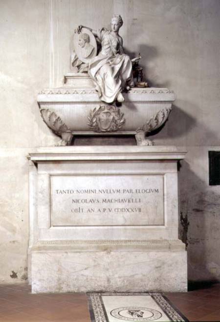 The tomb of Niccolo Machiavelli (1469-1527) od Innocenzo  Spinazzi