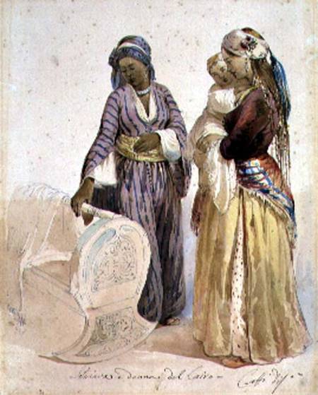 Slave and Woman from Cairo od Ippolito Caffi