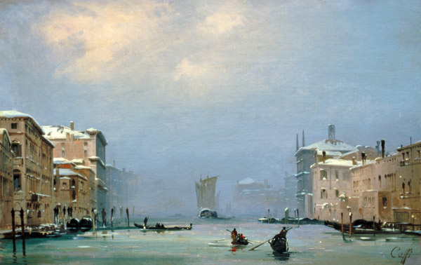 Venice, Canale Grande/ Painting by Caffi od Ippolito Caffi