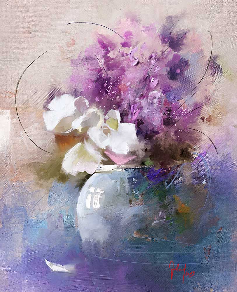 Still life with lilac od Georg Ireland