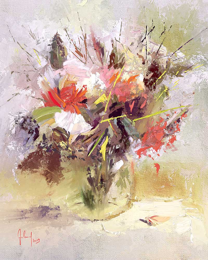 Still life with carnations od Georg Ireland