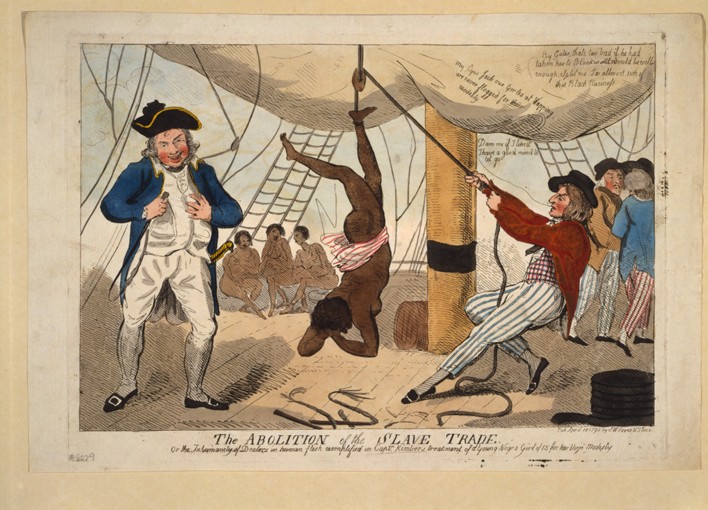 The Abolition of the Slave Trade, Or the inhumanity of dealers in human flesh exemplified in Captn.  od Isaac Robert Cruikshank