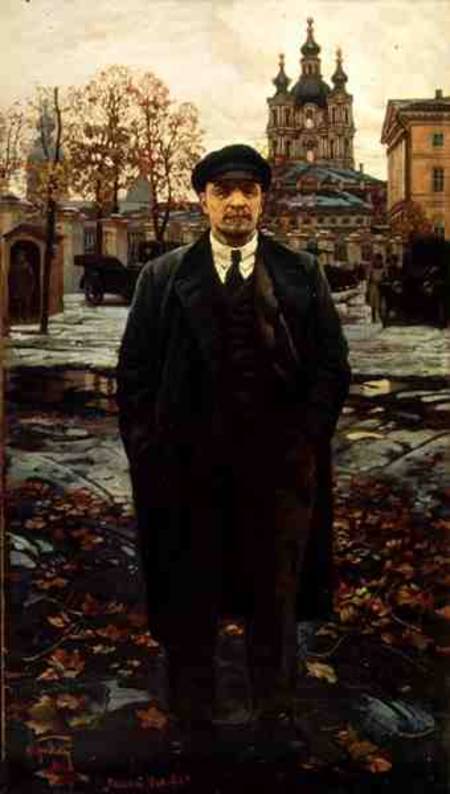 Vladimir Ilyich Lenin (1870-1924) at Smolny od Isaak Brodskij