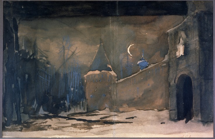 Stage design the opera A Life for the Tsar by M. Glinka od Isaak Iljitsch Lewitan