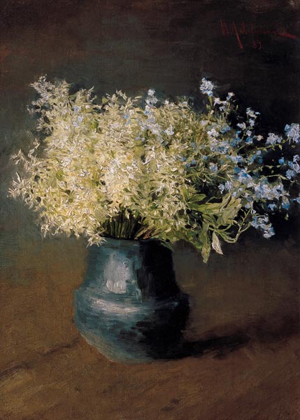 Wild Lilacs and Forget-Me-Nots od Isaak Iljitsch Lewitan