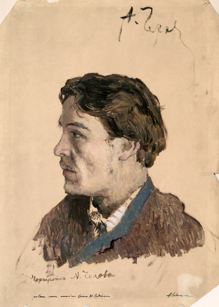 Portrait of Anton Chekhov (1860-1904) od Isaak Iljitsch Lewitan