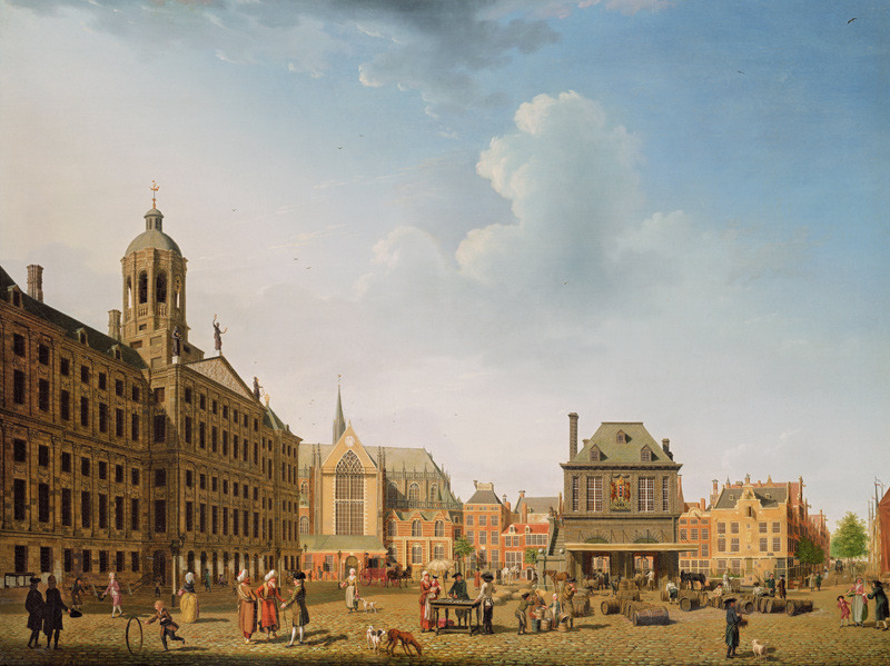 Dam Square - Amsterdam od Isaak Ouwater
