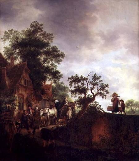 Travellers by an Inn od Isack van Ostade