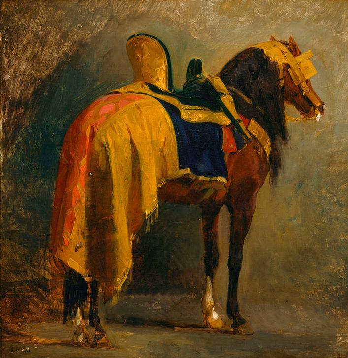 Pferd mit Schabracke od Isidore Pils