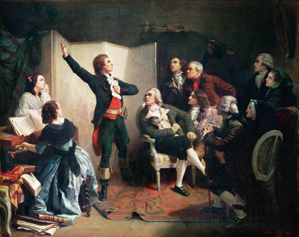 Rouget de Lisle (1760-1836) singing the Marseillaise at the home of Dietrich, Mayor of Strasbourg od Isidore Pils