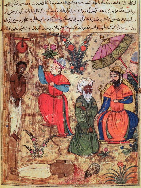 Fol.100 The Sultan Showing Justice, from 'The Book of Kalila and Dimna' from 'The Fables of Bidpay' od Islamic School