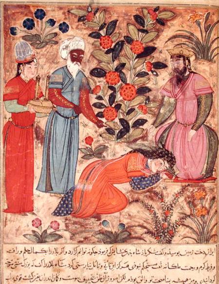 Fol.101 A Woman Beseeching the Sultan, from 'The Book of Kalila and Dimna' from 'The Fables of Bidpa od Islamic School