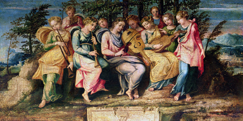 Apollo and the Muses od Scuola pittorica italiana