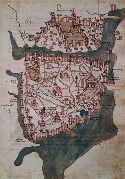 Plan of Constantinople od Scuola pittorica italiana