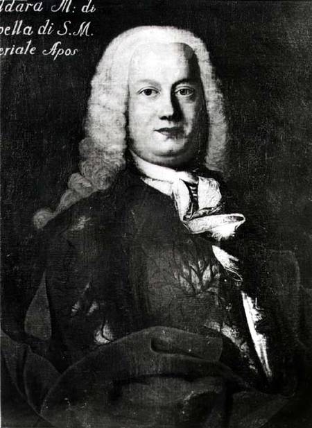 Antonio Caldara (1670-1736)  (b&w photo) od Scuola pittorica italiana