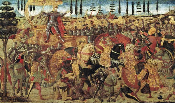 Battle between Darius (399-330 BC) and Alexander the Great (356-323 BC) od Scuola pittorica italiana