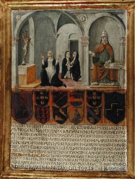 St. Catherine of Siena (1347-80) Receiving the Stigmata od Scuola pittorica italiana