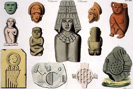 Central American Antiquities, plate 46 from 'The History of the Nations' od Scuola pittorica italiana