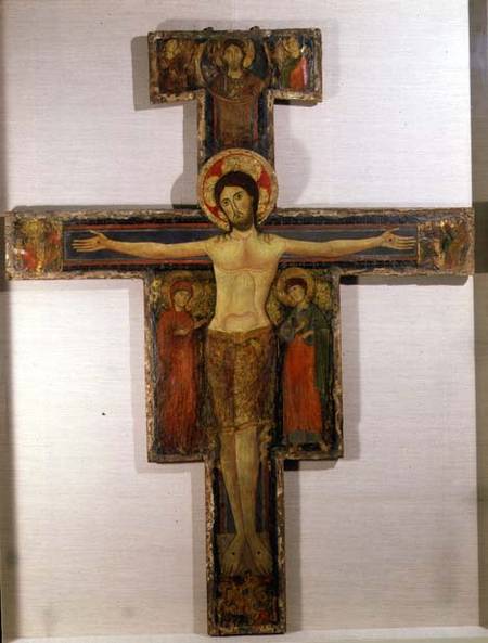 The Crucified Christ with the Virgin and St. John od Scuola pittorica italiana