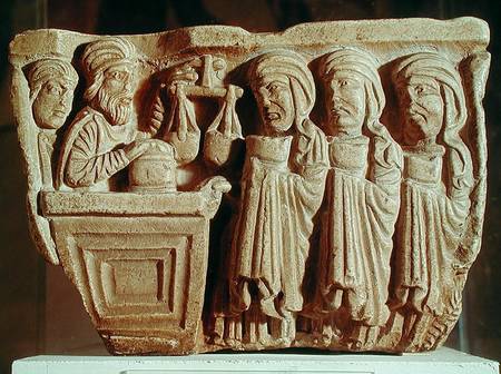 Font depicting an unguent seller od Scuola pittorica italiana