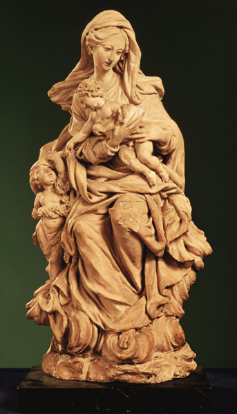 Madonna, Jesus and St. John the Baptist od Scuola pittorica italiana