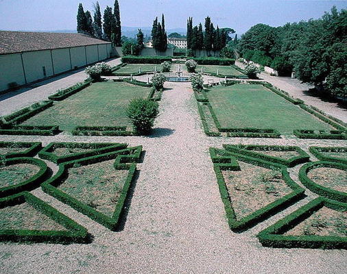 Landscaped gardens to the west of the villa (photo) od Scuola pittorica italiana