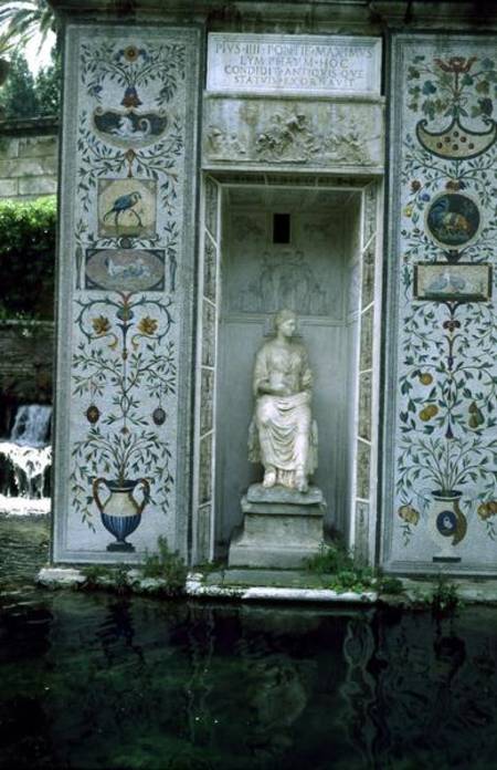 Mosaic decoration from the south-east facade of Villa Pia (photo) od Scuola pittorica italiana