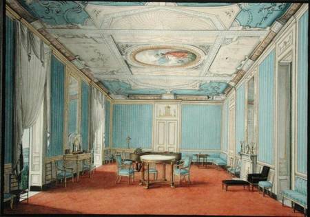 A Neo-classical Palace Interior in Naples od Scuola pittorica italiana