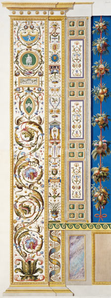 Panel from the Raphael Loggia at the Vatican, from 'Delle Loggie di Rafaele nel Vaticano', engraved od Scuola pittorica italiana