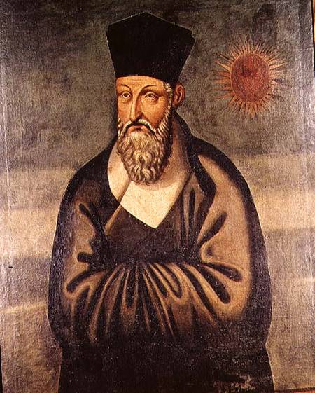 Portrait of Matteo Ricci (1552-1610) Italian missionary, founder of the Jesuit mission in China od Scuola pittorica italiana