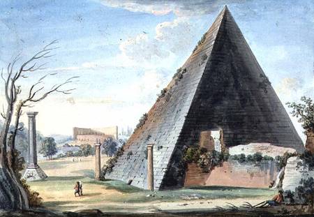 Pyramid tomb of Caius Cestus od Scuola pittorica italiana